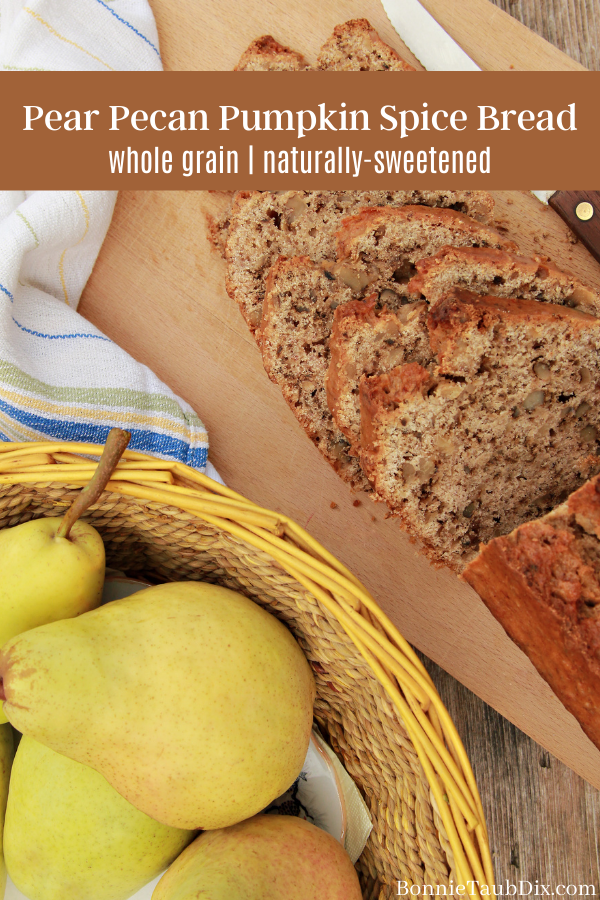 Pear Pecan Pumpkin Spice Bread